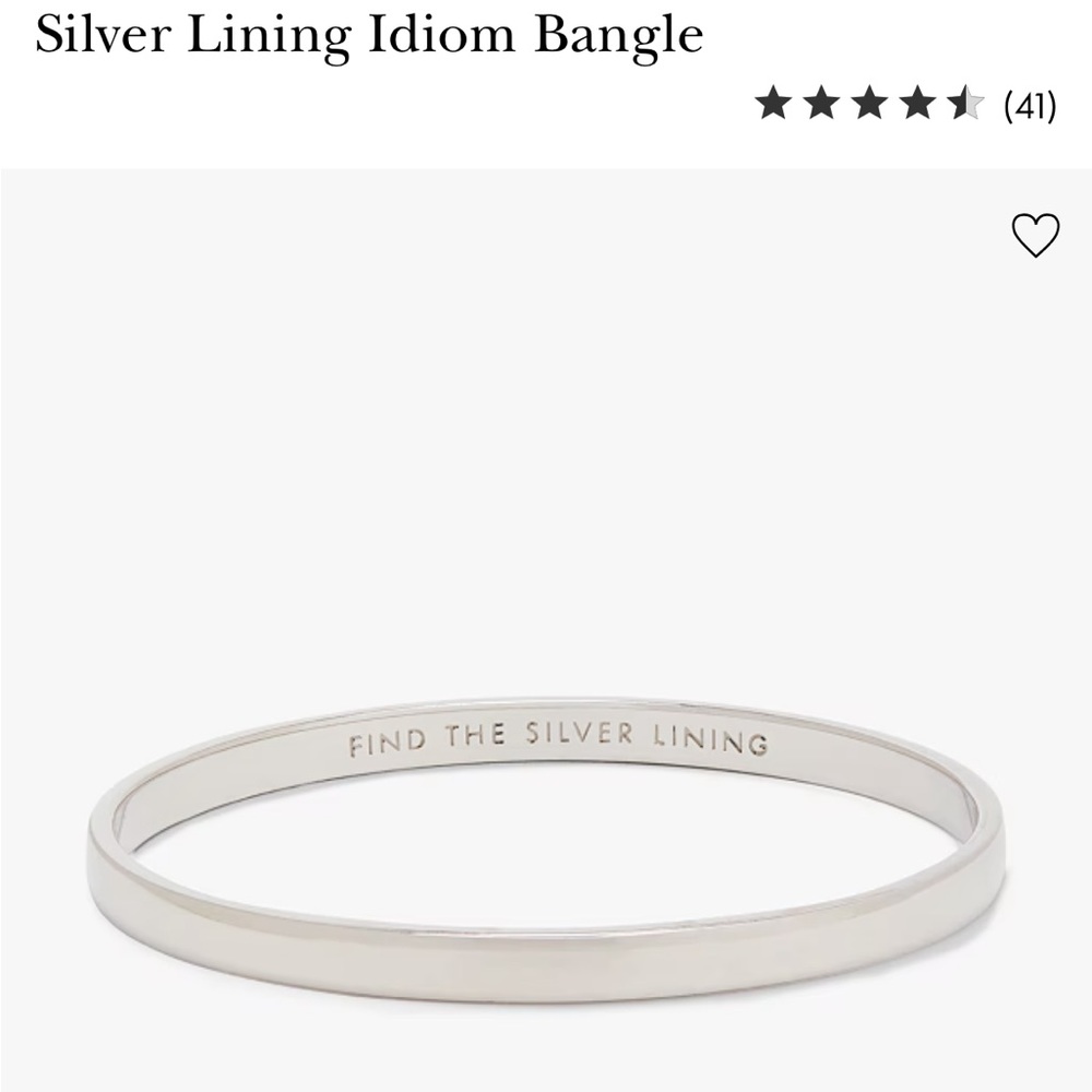 Kate Spade Silver Living Idiom Bracelet NWOT